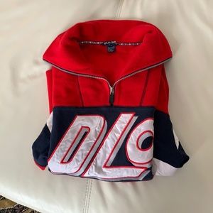 DLO-NYC vintage red fleece sweater